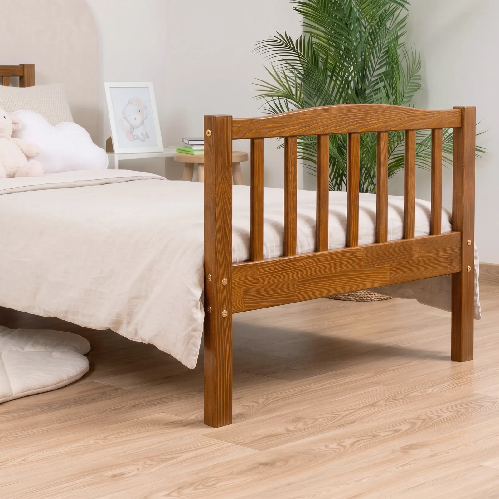 MALVA Children’s Bed in pine wood, retro, headboard