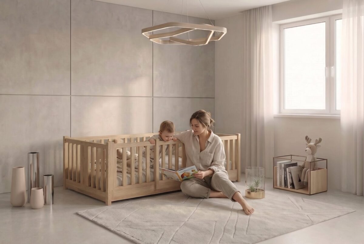 TEO Montessori Bed – story time together TEO Montessori Bed – story time together