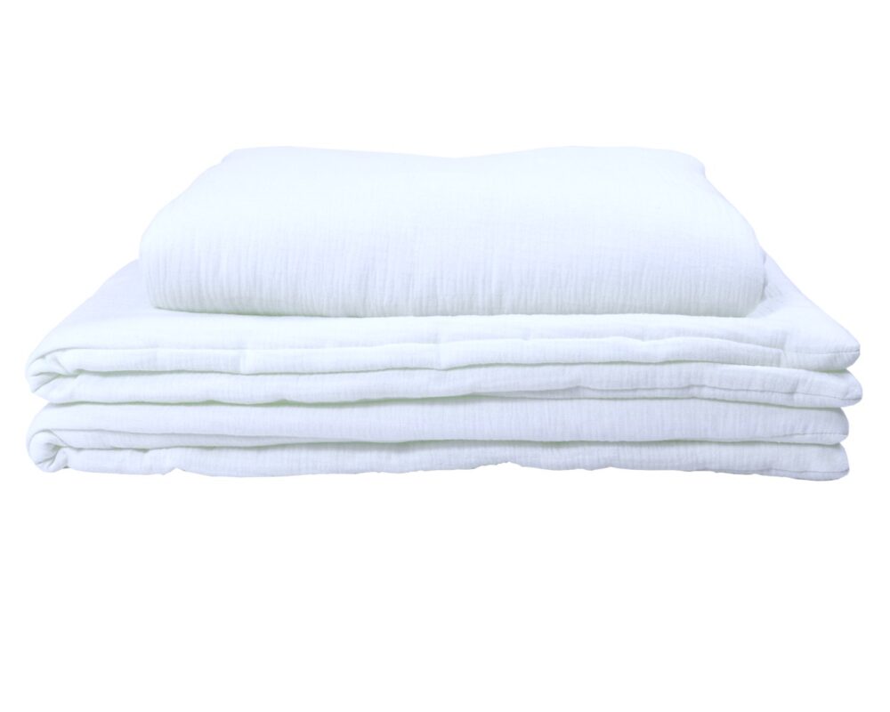 Muslin Duvet and Pillow Set – White Muslin Duvet and Pillow Set – White