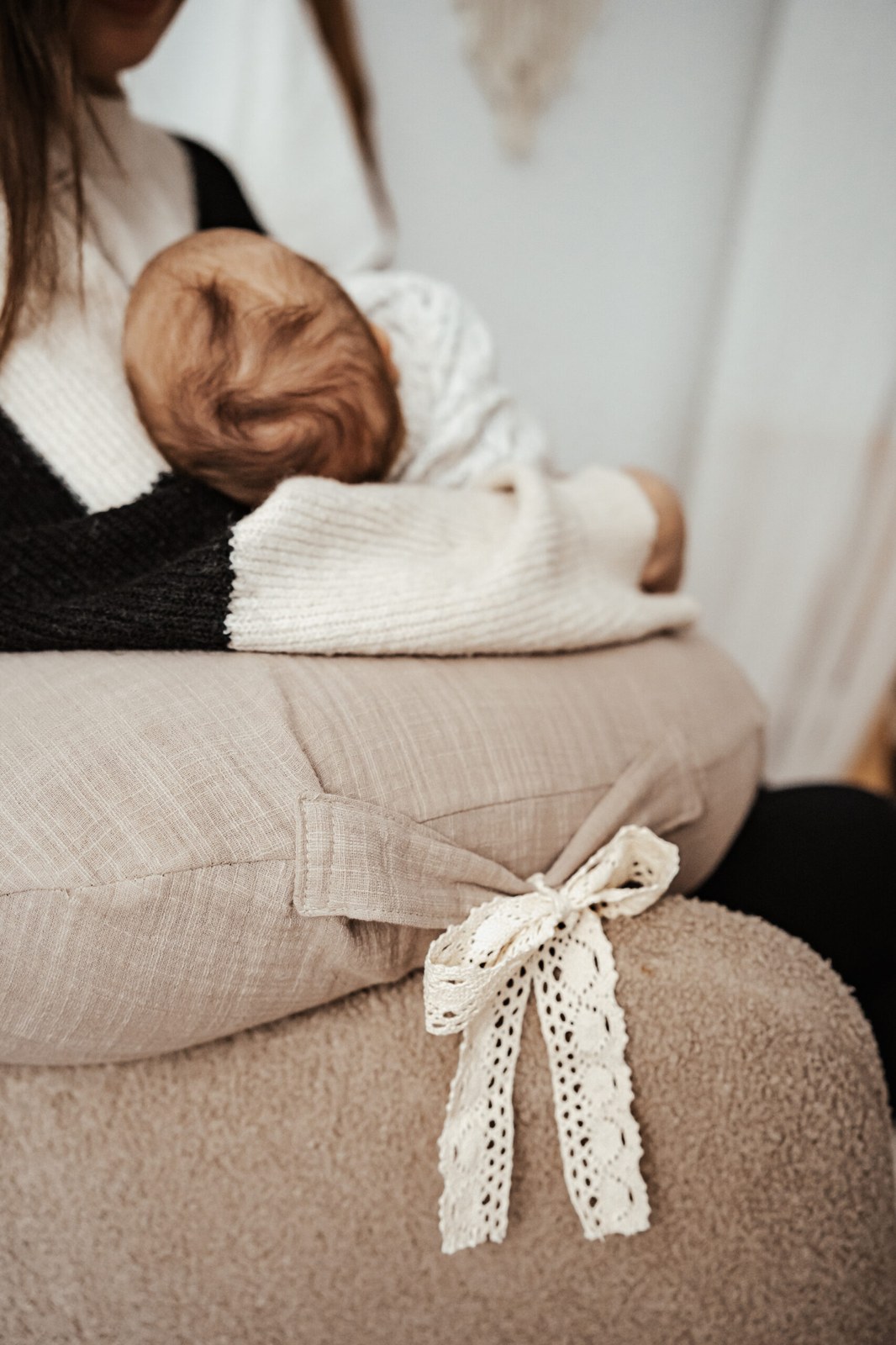 Elegant Muslin Nursing Pillow