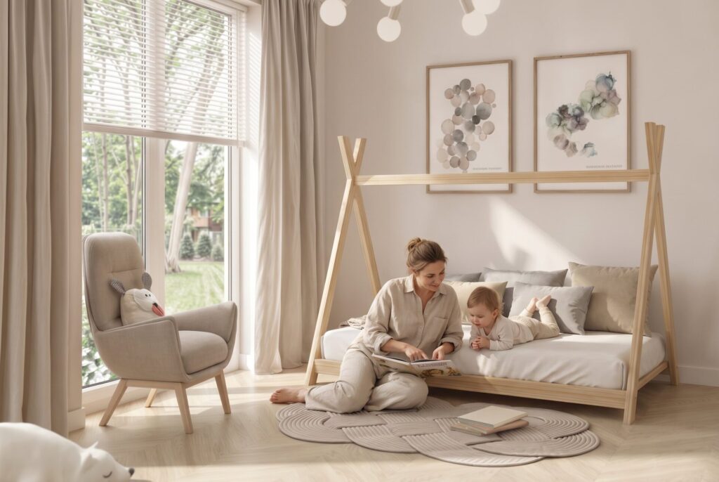 Pine Tipi Bed – story time together