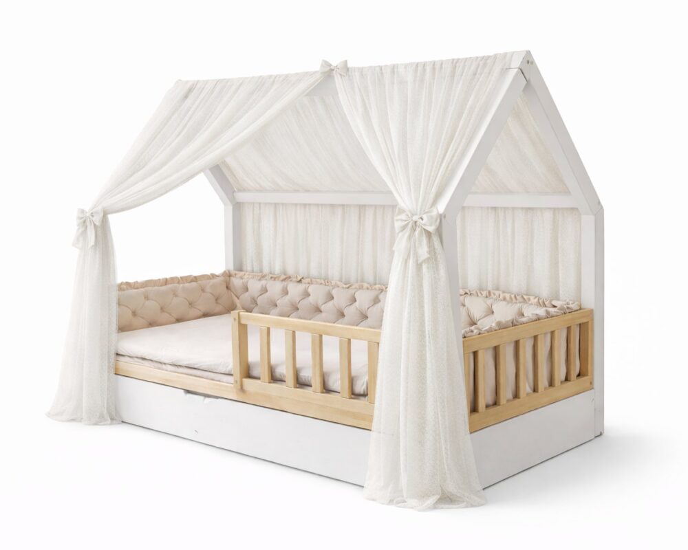 Tulle Curtain for the House Bed – Cream White
