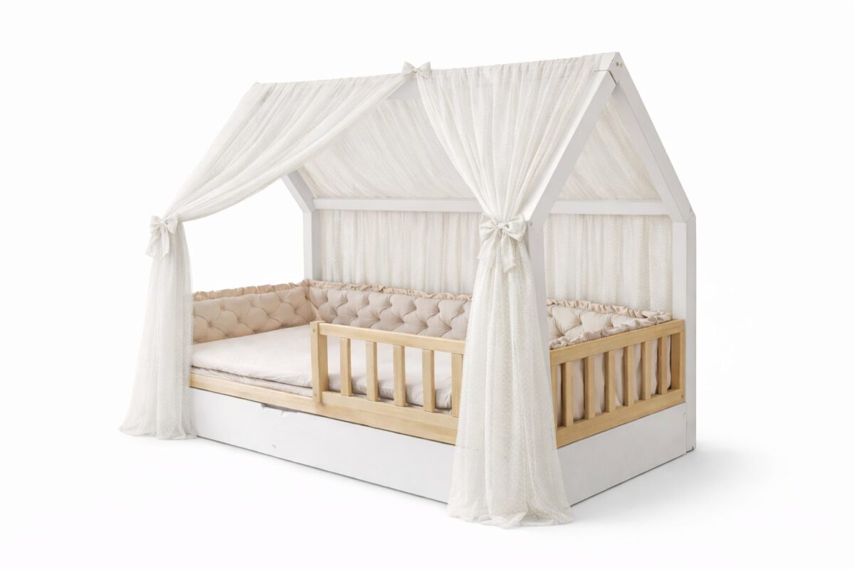 Tulle Curtain for the House Bed – Cream White Tulle Curtain for the House Bed – Cream White